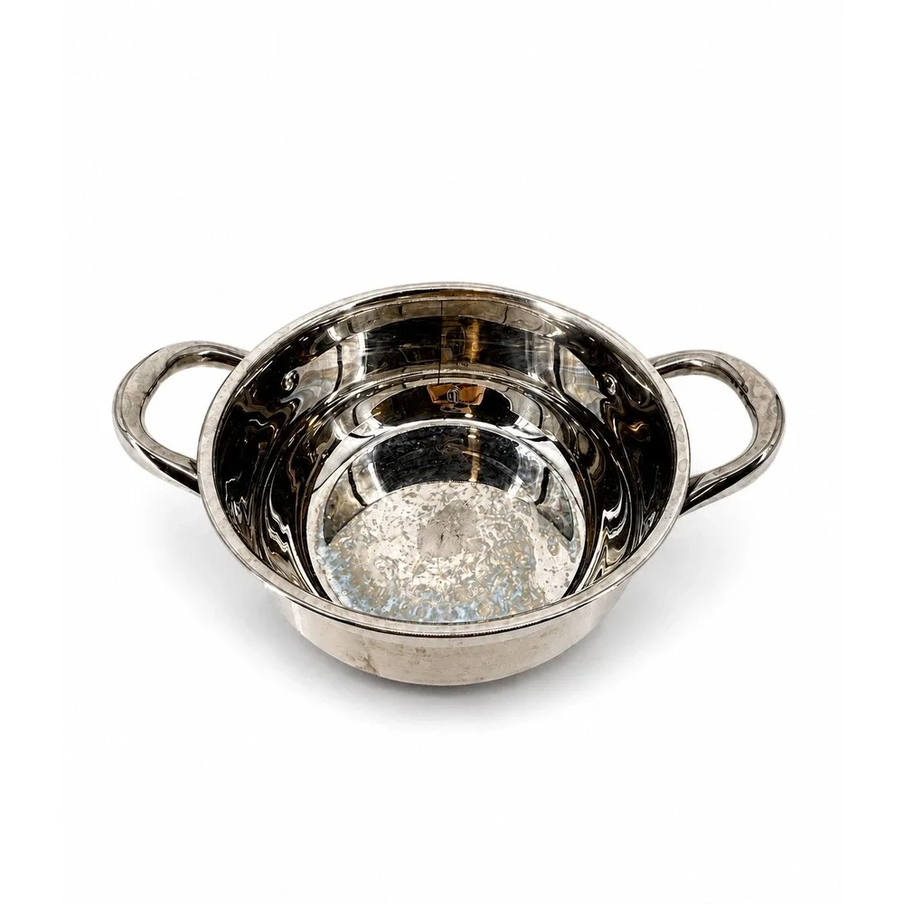 Parini Signature Series 8in Stainless Steel Sauce Pot Double Handle Silver